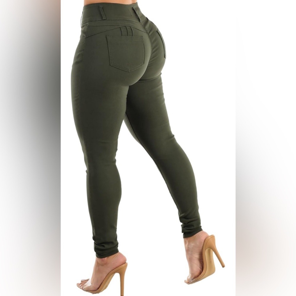 Olive Skinny Women Jeans